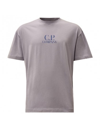 Tee-shirt Jersey Logo Coton 30/1 Lavander Violet C.P. Company présenté de face｜Soulery Toulouse
