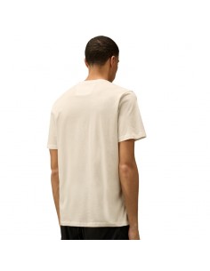 Tee-shirt Jersey Logo Patch 30/1 Gauze White C.P. Company présenté de face porté｜Soulery Toulouse 2