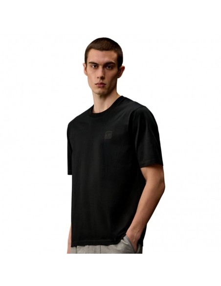Tee-Shirt Jersey Metropolis Chest Logo Black C.P. Company présenté de face porté｜Soulery Toulouse