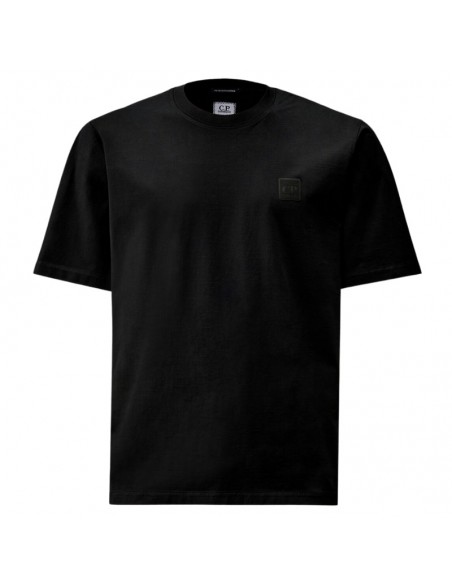 Tee-Shirt Jersey Metropolis Chest Logo Black C.P. Company présenté de face｜Soulery Toulouse