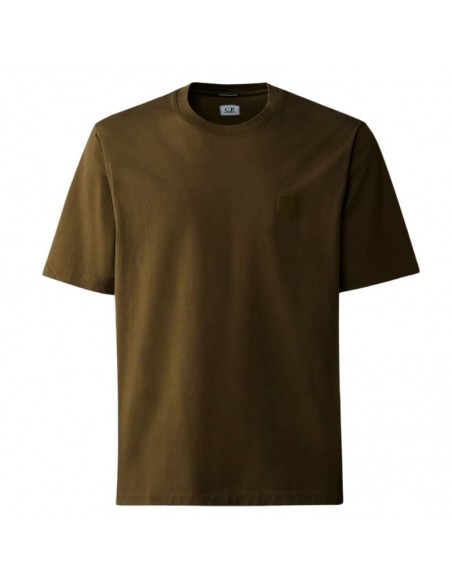 Tee-Shirt Jersey Metropolis Chest Logo Ivy Green C.P. Company présenté de face｜Soulery Toulouse
