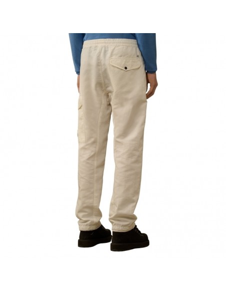 Pantalon Linen Loose Gauze White C.P. Company présenté de dos porté｜Soulery Toulouse