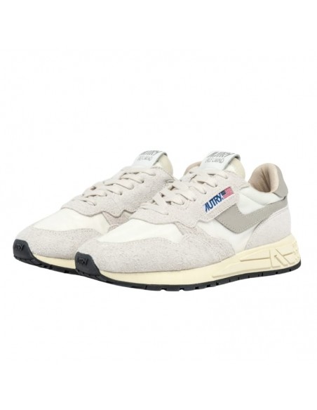 Baskets Reelwind Low En Nylon Et Daim Blanches Autry Homme présentées de face | Toulouse Soulery