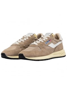 Baskets Reelwind Low En Nylon Pepper Et Cuir Blanc Autry présentées de profil | Toulouse Soulery 2