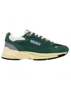 Baskets Hyperway In Mesh Et Suede Malachite Et Argent Autry présentées de profil｜Soulery Toulouse