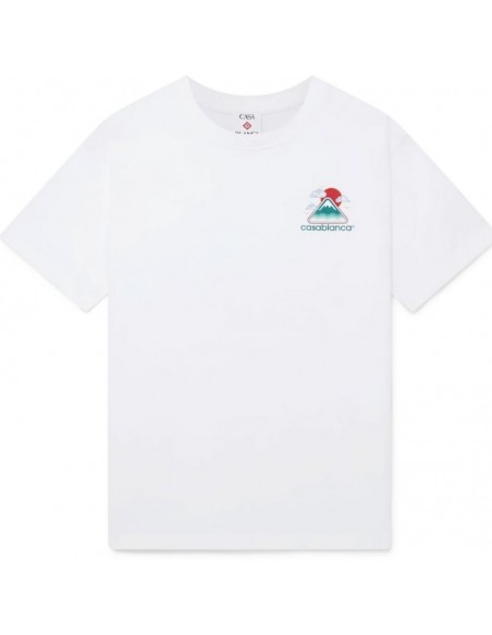 T-Shirt Montagne Ondulée Blanc Casablanca présenté de face｜Soulery Toulouse