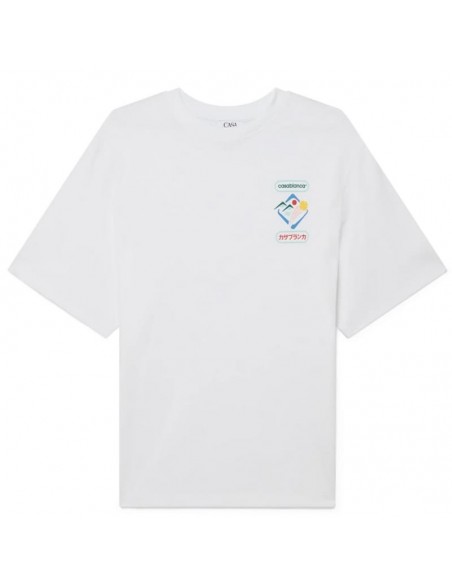 T-Shirt Montagne Sportif Blanc Casablanca présenté de face｜Soulery Toulouse