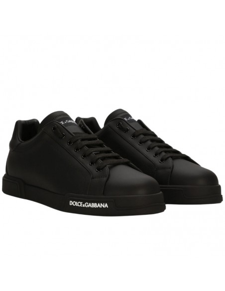 Sneakers Portofino Light Noir Dolce&Gabbana présenté de face｜Soulery Toulouse