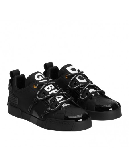 Dolce&Gabbana - Sneakers Strobel Portofino Light En Cuir De Veau Noir