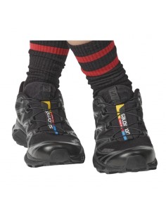 Sneaker XT-6 Black / Phantom Salomon, présentée portée de face｜Soulery Toulouse