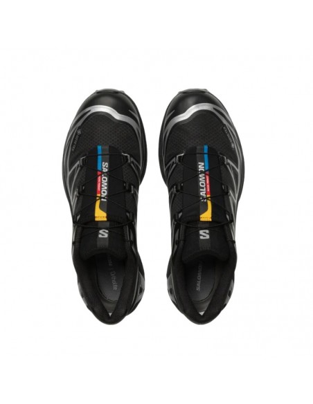 Sneaker XT-6 GORE-TEX Black / Ftw Silver Salomon Homme, présentées de haut｜Soulery Toulouse