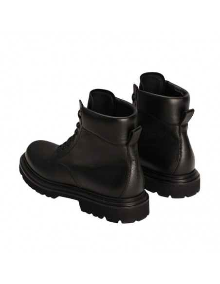 Bottines En Cuir De Veau Noir Dolce & Gabbana, présentées de dos｜Soulery Toulouse