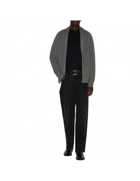 Cardigan Benett Gris Homme Isabel Marant, présenté ouvert de face｜Soulery Toulouse