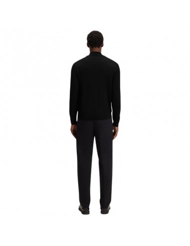 Pull En Laine Vierge À Encolure Zippée Noir Boss, présenté porté de dos|Soulery Boutique Toulouse Pull En Laine Vierge À Encolure Zippée Noir Boss, présenté porté de dos|Soulery Boutique Toulouse