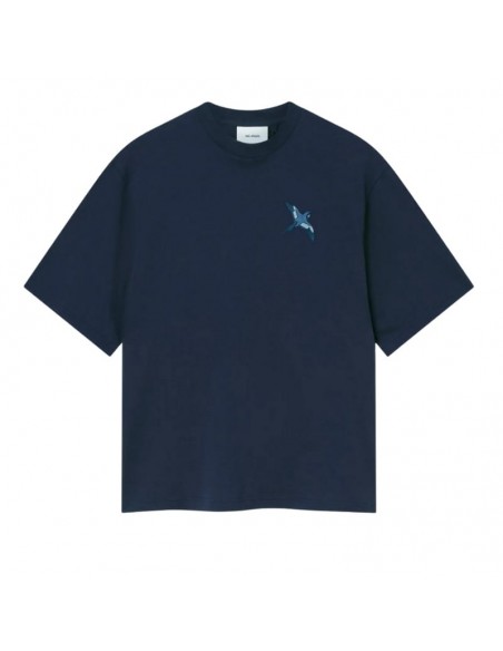 T-shirt Micro Bee Bird Marine Axel Arigato, présenté de face ｜Boutique Homme Toulouse