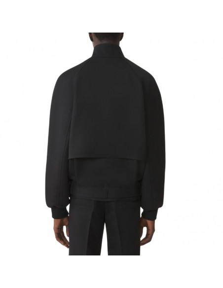 Blouson Col Montant Noir Lanvin, présenté de dos ｜Boutique Toulouse