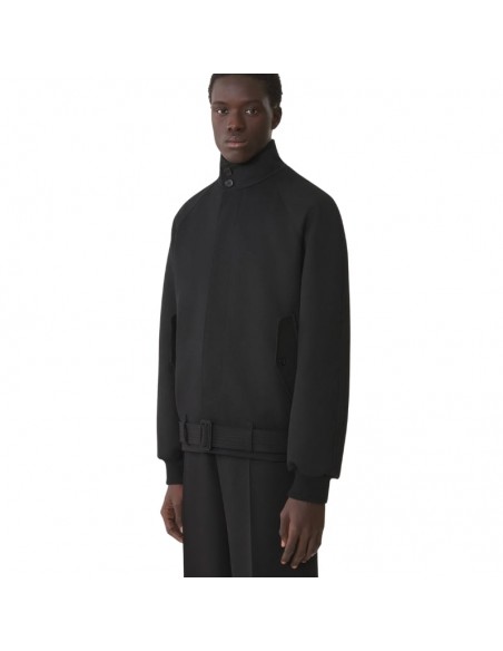 Blouson Col Montant Noir Lanvin, présenté de profil ｜Boutique Toulouse