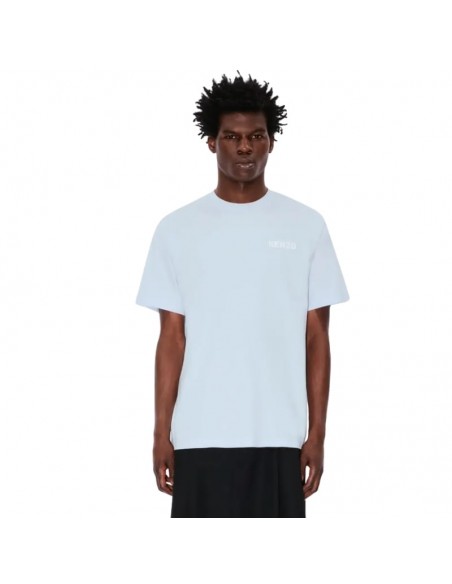 T-shirt 'KENZO City' en coton Bleu Clair Kenzo, présenté porté de face｜Soulery Toulouse