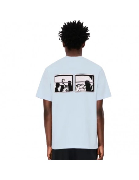 T-shirt 'KENZO City' en coton Bleu Clair Kenzo, présenté porté de dos｜Soulery Toulouse