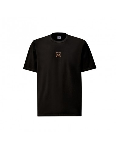 T-shirt Graphique Jersey De La Série Metropolis Noir C.P. Company, présenté de face ｜Boutique Homme Toulouse