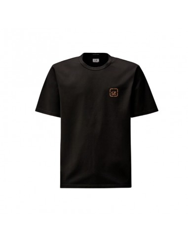 T-shirt À Manches Courtes En Jersey Mercerisé Noir C.P. Company, présenté de face ｜Boutique Homme Toulouse