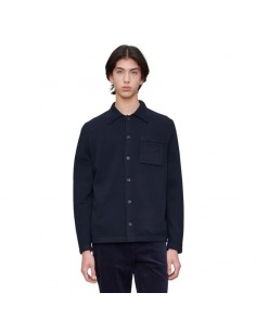 Veste Matti Dark Navy A.P.C. présenté porté de face｜Boutique Homme Toulouse