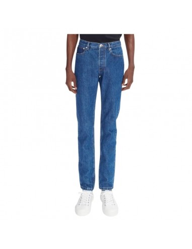 Jean New Standard Indigo Délavé A.P.C.présenté porté de face｜Boutique Homme Toulouse