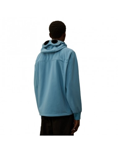 Veste de Protection CP Shell-R Bleu Égéen C.P. Company présentée portée de dos｜Boutique Homme Toulouse