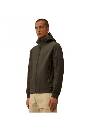 Veste à Capuche CP Shell-R Ombre Foncée Gris C.P. Company présentée portée de face｜Boutique Homme Toulouse