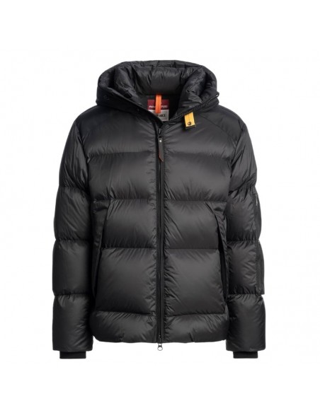Veste À Capuche Tyrik Noire Parajumpers présentée portée de face｜Boutique Homme Toulouse