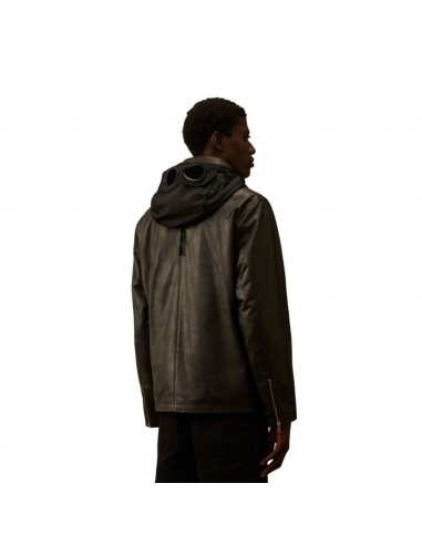 Veste en Cuir Mille Noire C.P. Company présentée portée de dos|Magasin Homme Toulouse Veste en Cuir Mille Noire C.P. Company présentée portée de dos|Magasin Homme Toulouse