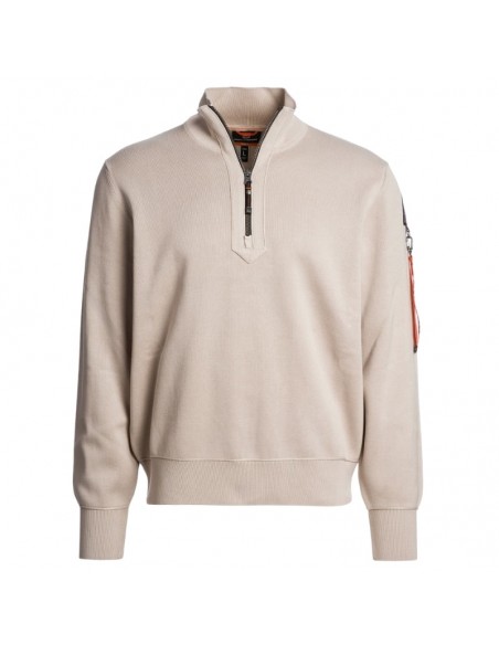 Pull Encolure Ras-Du-Cou Basic Scoe Mastic Parajumpers présenté de face｜Boutique Homme Toulouse