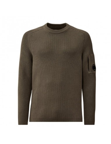 Pull Ras Du Cou Côtelé À Lentilles Gunmetal Gris C.P. Company présenté de face|Boutique Homme Toulouse Pull Ras Du Cou Côtelé À Lentilles Gunmetal Gris C.P. Company présenté de face|Boutique Homme Toulouse