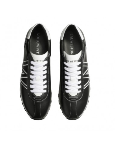 Basket On My Way Noir Et Blanc J.M. Weston Homme présentées de haut｜Boutique Homme Toulouse