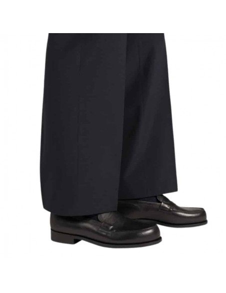 Mocassin 180 Caviar Noir J.M. Weston Homme présenté porté de face｜Boutique Homme Toulouse