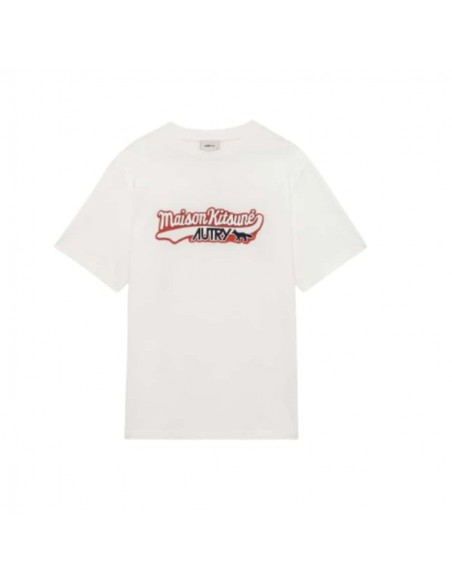 Autry - T-Shirt Avec Logo Autry 'Maison Kitsuné' Unisex Blanc