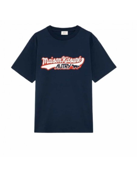 Tee Shirt Avec Logo Autry 'Maison Kitsuné' Unisex Autry présenté de face｜Boutique Homme Toulouse