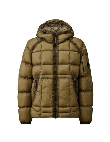 Doudoune À Capuche DD Shell Fungi Grey C.P. Company présentées de face｜Boutique Homme Toulouse