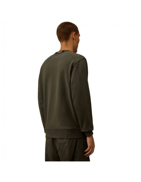 Sweat-Shirt Ras Du Cou Noir C.P. Company présenté porté de dos｜Boutique Homme Toulouse