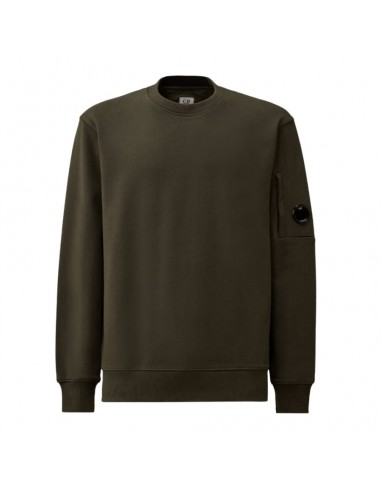 Sweat-Shirt Ras Du Cou Noir C.P. Company présenté de face｜Boutique Homme Toulouse