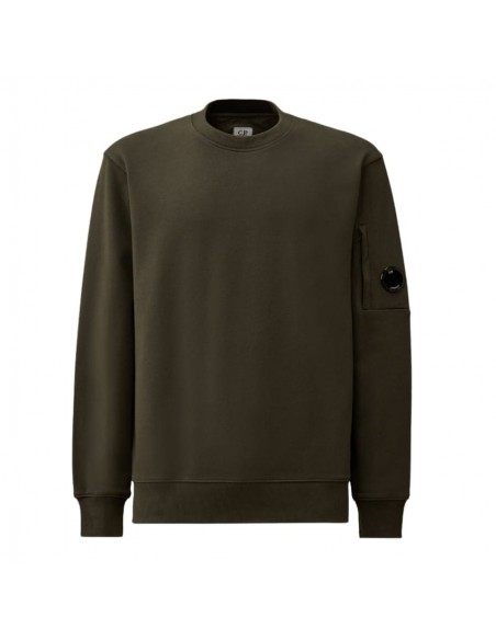 Sweat-Shirt Ras Du Cou Noir C.P. Company présenté de face｜Boutique Homme Toulouse