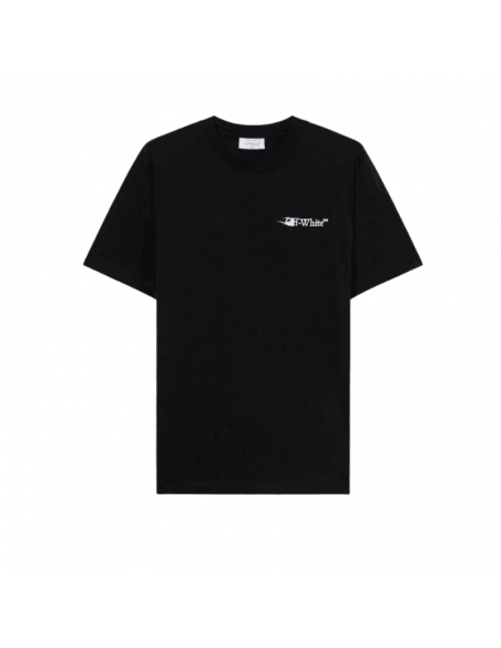 T-Shirt Slim Avec Logo Ink Arrow Noir Et Blanc Off White présenté de face｜Boutique Homme Toulouse