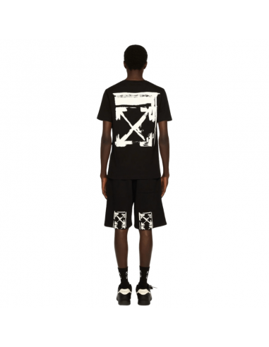 T-Shirt Slim Avec Logo Ink Arrow Noir Et Blanc Off White présenté porté de dos｜Boutique Homme Toulouse