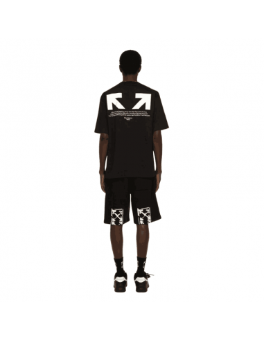 T-shirt Avec Logo Half Arrow Skate Noir Off White présenté porté de dos｜Boutique Homme Toulouse