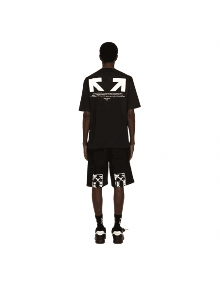 T-shirt Avec Logo Half Arrow Skate Noir Off White présenté porté de dos｜Boutique Homme Toulouse