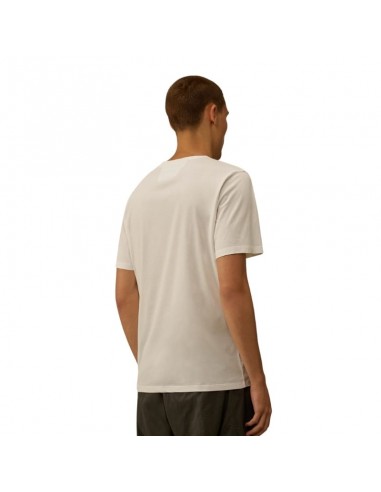 T-shirt avec Logo en Jersey 30/1 Gauze White C.P. Company présenté porté de dos｜Boutique Homme Toulouse