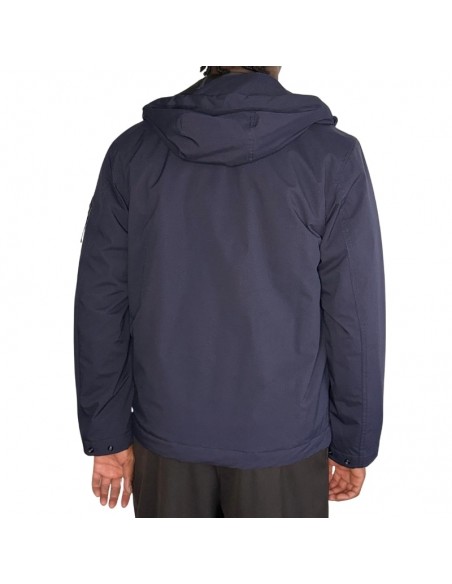 Soft Shell-R E.Dye® Technology With PrimaLoft® Navy Homme Stone Island présentée portée de dos｜Magasin Homme Toulouse