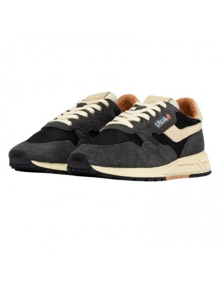 Sneaker Reelwind Low En Nylon Et Daim Peat Et Nut Homme Autry présentée portée de profil｜Magasin Homme Toulouse