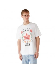 T-shirt Casa Way avec Logo Orchidée Blanc Homme Casablanca présenté porté de face｜Boutique Homme Toulouse
