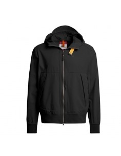 Veste Coupe-Vent Abner Noire Homme Parajumpers présentée portée de profil｜Magasin Homme Toulouse 2